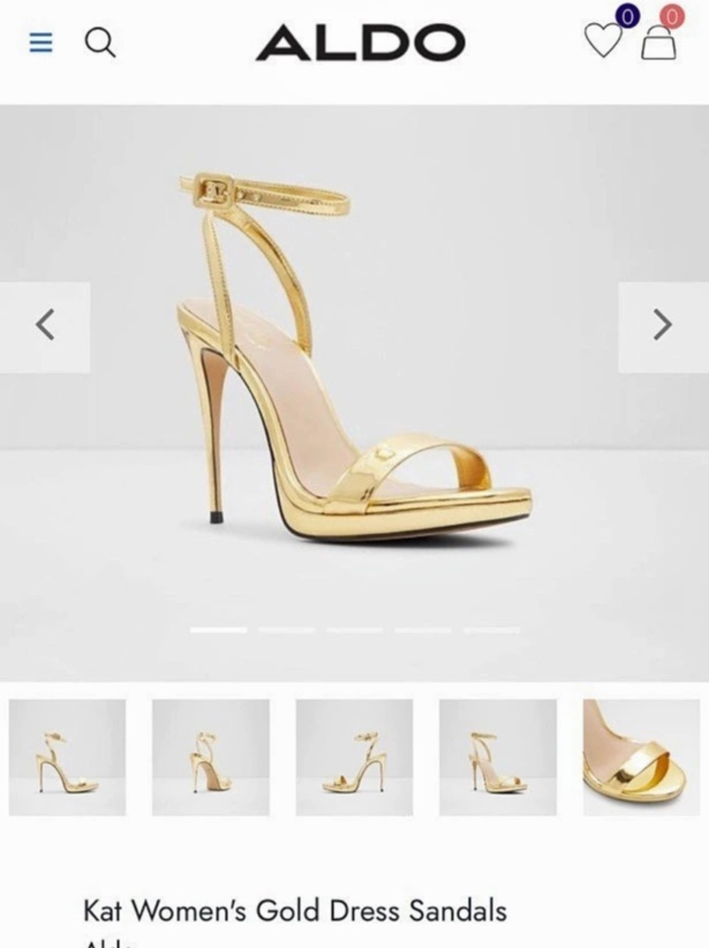 ALDO Kat Women's Gold Dress Sandals US 11